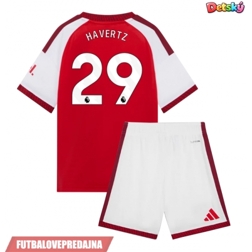 Lacne Dětský Futbalové dres Arsenal Kai Havertz #29 2026-27 Krátky Rukáv - Domáci (+ trenírky)